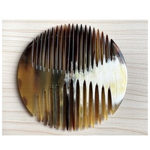 หวีเขาควายแบบดั้งเดิมสำหรับดูแลเส้นผมธรรมชาติฮอร์นสีขาวขนาดใหญ่หวีผมเงางามสำหรับผมอาเกตสไตล์สัตว์ - Product Image 2