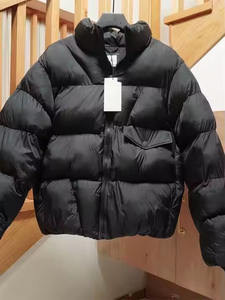 Chaqueta de invierno para hombre con logotipo personalizado de alta calidad, estilo Formal con cuello levantado y cremallera negra, ropa de calle acolchada - Product Image 5