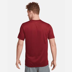 Tela de Jersey para hombre, suave y Lisa, ajuste estándar, acanalado, banda para el cuello, 100% poliéster, equipo rojo, camiseta de Fitness - Product Image 2