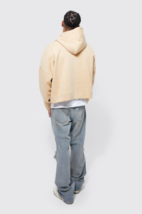 Sudadera con Capucha de Algodón con Estampado de Logotipo Personalizado de Alta Calidad, Sudadera Térmica Sólida, Corte Holgado, Hombros Caídos, Talla Grande, Felpa, Invierno - Product Image 3