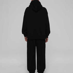 Sudadera con capucha personalizada para hombre con cremallera de cuerpo completo Material polar de algodón Diseño de diamantes de imitación Bolsillo de canguro Sudaderas de estilo elegante sólido - Product Image 3