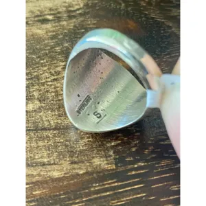 Pearlene Spencer Kingman Turquoise <b>Sterling</b> <b>Silver</b> Bear Claw <b>Ring</b> Size 8.75 Handmade Bezel <b>Set</b> - Product Image 5