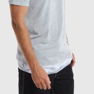 Men's Adult Breathable T-Shirts Wholesale Plain Formal Style Knitted in Polyester/Cotton for Casual Wear - Product Image 6