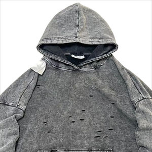 Sudadera con Capucha de Tela de Felpa, Sudadera con Capucha con Técnica de Lavado - Product Image 6