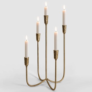 Modern Elegant <b>Silver</b> Candelabra <b>Candlestick</b> Holder with Glossy Finish for Home and Hotel Christmas Decor Lighting - Product Image 3