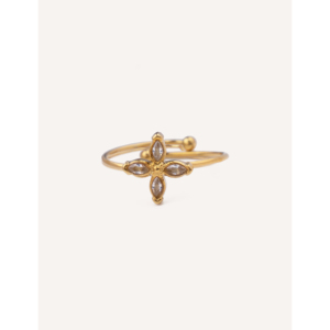 Anello di moda Circonita YXQ R247 bianco acciaio inossidabile con G. Colore - Product Image 4