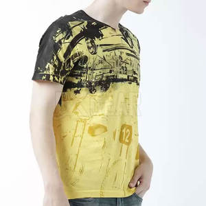 Camiseta informal de alta calidad para hombre, estampado por sublimación, cuello redondo, manga corta, tela de poliéster para actividades al aire libre - Product Image 3