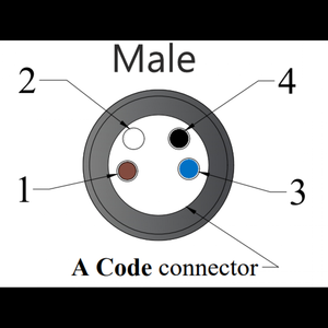 M8 Code Male Angle 90 Degrés 4 Broches IP68 Contacts En Alliage De Cuivre TPU Logement 3*0.34 Mm2 PVC Non Blindé Noir Cable-10Mtr - Product Image 6