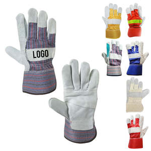 Guantes de trabajo de cuero Importador en guantes de trabajo de cuero dividido 707 Guante de trabajo de cuero al por mayor - Product Image 2