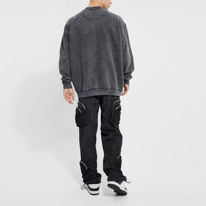 <b>Men's</b> Clothing Vintage <b>Black</b> Acid Wash <b>Sweatshirt</b> For Outdoor Use basics <b>Men</b> Oversized <b>Sweatshirts</b> In Low MOQ Best Quality - Product Image 6