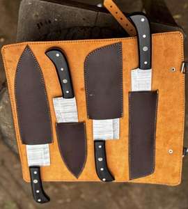 Juego de Cuchillos de Cocina Chef de 5 Piezas, Acero de Damasco, Duraderos, Ecológicos, con Mango de Micarrta, Premium OEM - Product Image 3