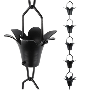 Fabricant Exportateur Personnalisé Cuivre Acier Inoxydable Aluminium Chaîne de Pluie Gouttière Descente Métal Jardin Décoratif Personnalisé - Product Image 1