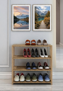 4-Tier Wooden <b>Shoe</b> <b>Rack</b> Multi-Purpose <b>Storage</b> Shelf Decorative Organizer Unit - Product Image 6