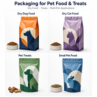 Bolsa Plana Personalizada con Mapa de Senderos Alpinos Impresa Digitalmente para Premios de Perros, Empaque Reutilizable para Mascotas Sin Válvula