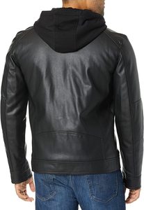 Chaqueta de Cuero Personalizada para Hombre, Colección de Invierno, Cuello Alto, Transpirable y Resistente al Viento, Estilo Motero, Gran Venta - Product Image 2