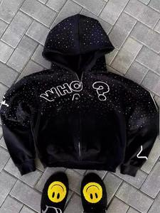 Sweat-shirt à capuche d'hiver sexy pull à capuche en polaire solide Style de rue Service OEM pour hommes - Product Image 6