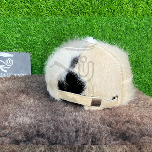 Gorra Casual de 6 Paneles de Cuero Vacuno Natural Negro y Blanco, Transpirable e Impermeable para Actividades al Aire Libre - Product Image 6