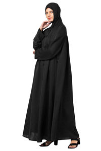 Robes de créateur pour femmes Naqab à manches longues et boutons Burkha Style ethnique solide Hijab traditionnel islamique à la mode Abaya de Dubaï - Product Image 2