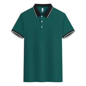 Polo à blocs de couleurs en soie glacée haut de gamme pour hommes, polo personnalisé en polyester à séchage rapide pour hommes - Product Image 6