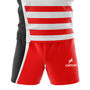 Conjuntos de uniformes de rugby para hombres de poliéster 100%, uniformes deportivos transpirables y que absorben la humedad con tamaño personalizable y nombre del equipo - Product Image 5