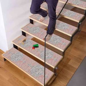 Navy Blue Kilim Design Printed Rug, Modern Stair Mat,Goblen - Product Image 1