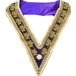 Grand Patron Tablier col et poignets Violet Maçonnique Regalia - Product Image 3