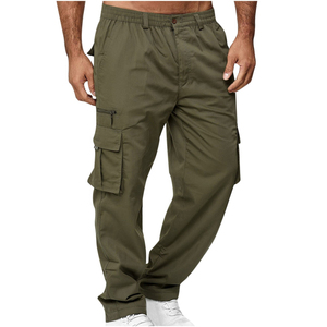 Pantalones Cargo transpirables de secado rápido de alta calidad para hombre, pantalones informales con cordón en la cintura elástica - Product Image 5