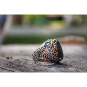 <b>Real</b> Pure 925 Sterling Silver Ring <b>Crystal</b> Handmade Turkey Luxury Trendy Vintage Style New Model - Product Image 3