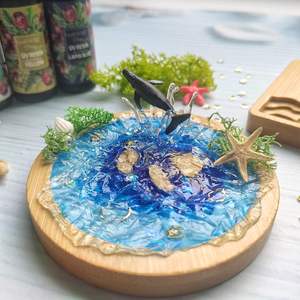 Premium <b>Resin</b> <b>Wood</b> Tea Coaster Set Elegant Design <b>for</b> Home Decor and Dining <b>Tables</b> Durable & Eco Friendly with Heat Resistance - Product Image 6
