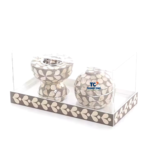 Best Selling Mother of Pearl Inlay Mubkhar <b>Box</b> <b>Incense</b> Burner Set Arabic Mubkhar MOP Bakhoor for Gift Ramadan Eid - Product Image 1