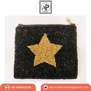 Porte-monnaie perlé meilleure qualité en gros vêtements de fête Style décontracté toile tissu et perles organisateur porte-monnaie - Product Image 5