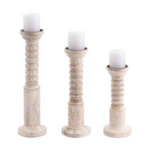 Bougeoir de table en bois fait à la main en brun fini parfait pour la maison hôtel restaurant et décor de mariage - Product Image 3