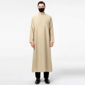 OEM Casual Arabia Saudita Thobe Jubbah para hombres al por mayor Daffah islámico árabe de alta calidad ropa al por mayor fabricante para niños