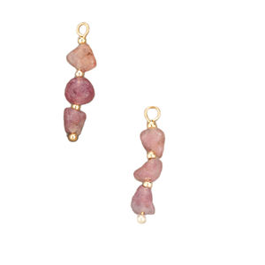 Pendentif à breloque en pierre précieuse de tourmaline rose en argent 925-Bijoux à breloques en plaqué or-Bijoux faits à la main en gros - Product Image 1