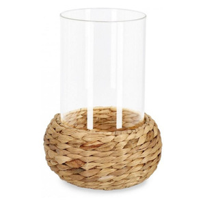 Hand braided drinkware <b>tumbler</b> wrapped carrier water hyacinth <b>cup</b> holder for barware products - Product Image 3