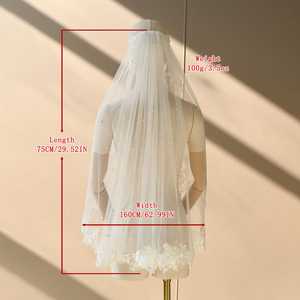 Peineta para el Cabello Bridella V82-IY0.75 con Encaje y Malla Color Marfil, Ajuste Cómodo y Seguro, Decoración para el Cabello de Novia a la Moda - Product Image 4