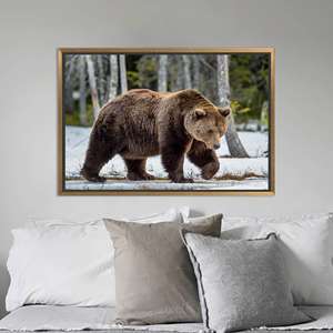 Tableau sur toile imprimé élégant : Décoration minimaliste moderne pour la décoration de la cave des hommes, TOILE ENCADRÉE DORÉE - Product Image 1