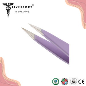 Tondeuse à sourcils de haute qualité pince à épiler à sourcils ensemble de 2 pièces pince à épiler maquillage épiler les sourcils rose violet beauté et soins personnels - Product Image 2