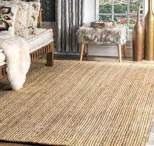 Alfombra de yute de fibra natural trenzada para exterior, para sala de estar, patio, 6x9, 8x10, 10x14, 9x12 - Product Image 2