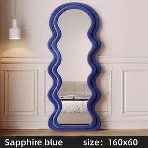 Wholesale Wavy Irregular Flannel Unbreakable Floor Standing Full Length Body Wall Room Home Decor Mirror Miroir Espejo Spiegel