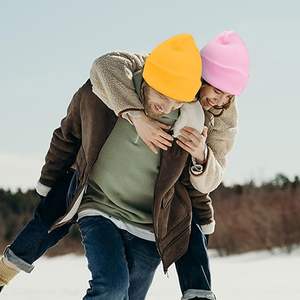 Cozy soft touch winter cap with <b>fleece</b> lining trendy unisex <b>beanie</b> hat suitable for casual wear travel and daily comfort - Product Image 4