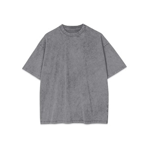 Custom Heavyweight Acid Wash Boxy Fit <b>Tshirt</b> Unisex Mineral Wash <b>Tshirts</b> Stone Washed T Shirt Tee Black Pink Gray <b>Purple</b> Blue - Product Image 2