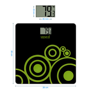 เครื่องชั่งดิจิตอลแบบพกพา ความแม่นยำสูง ขายส่ง หน้าจอ LCD กระจกนิรภัย กันลื่น ใช้พลังงานจากแบตเตอรี่ รับน้ำหนักได้ 180 กก. - Product Image 2