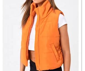 Chaqueta de invierno para mujer de alta calidad personalizada 2025, transpirable, impermeable, talla XS, estampado Floral Vintage, sin mangas, cuello alto - Product Image 5