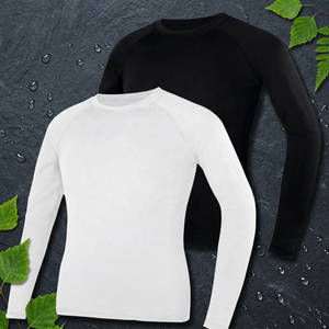 Maillot de bain unisexe à manches longues, blanc et noir, 100% polyester, séchage rapide, pour adultes - Product Image 5