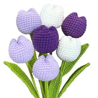Bunga Tulip Rajutan Tangan Cantik Untuk Hadiah Pernikahan Hari Valentine Dekorasi Rumah Ulang Tahun Oleh Pengirim India