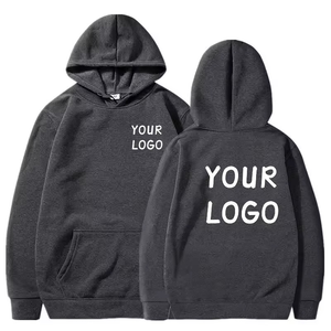 Sweat-shirt à capuche décontracté pour hommes et femmes, pull de couleur unie, personnalité de la rue, cadeaux personnalisés, bricolage personnalisé LOGO de votre marque - Product Image 2