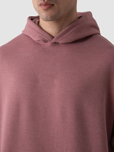 Sweats à capuche à épaules tombantes pour hommes lourds de haute qualité conception de Logo personnalisé 100% coton couleur unie nouveauté respirant - Product Image 3