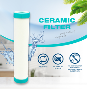 Cartouches filtrantes en céramique à osmose inverse LAN SHAN 0.7-0.9 microns 10 "de longueur pour usage domestique - Product Image 2