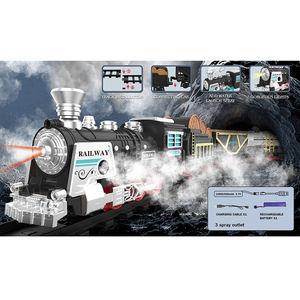 Set de <span class=keywords><strong>Tren</strong></span> de Vapor Vintage Premium Directo, 3 Vagones, con Batería de Iones de Litio de 3.7V, Rociador de Agua, Luces LED y Sonido Simulado Incluidos - Product Image 6